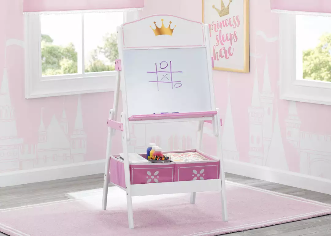 Delta Children Princess Crown Wooden Activity Easel With Storage 3 Delta Children Princess Crown Wooden Activity Easel With Storage