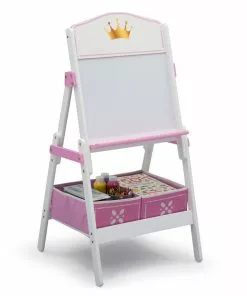 Delta Children Princess Crown Wooden Activity Easel With Storage