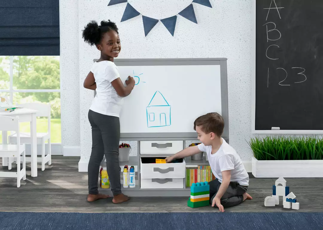 Delta Children At-Home Artist Center – Deluxe Double-Sided Easel & Storage Unit 3 Delta Children At-Home Artist Center – Deluxe Double-Sided Easel & Storage Unit