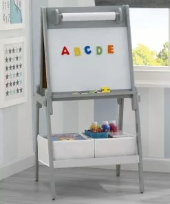 Delta Children Chelsea Double-Sided Storage Easel With Paper Roll And Magnets | Dry Erase Surface & Chalkboard Surface Gifts