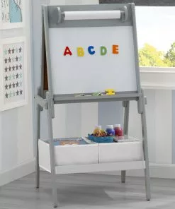 Delta Children Chelsea Double-Sided Storage Easel With Paper Roll And Magnets | Dry Erase Surface & Chalkboard Surface Gifts