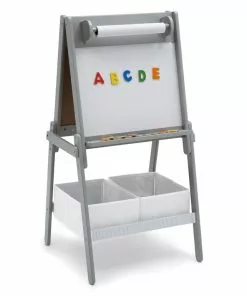 Delta Children Chelsea Double-Sided Storage Easel With Paper Roll And Magnets | Dry Erase Surface & Chalkboard Surface Gifts