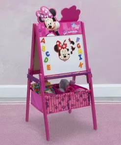 Delta Children Easels Minnie Mouse Wooden Double Sided Activity Easel