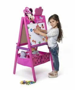 Delta Children Easels Minnie Mouse Wooden Double Sided Activity Easel