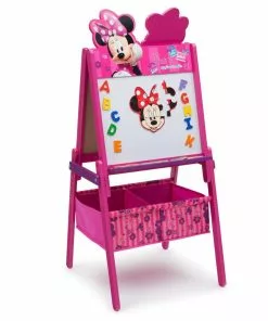 Delta Children Easels Minnie Mouse Wooden Double Sided Activity Easel