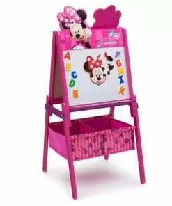 Delta Children Easels Minnie Mouse Wooden Double Sided Activity Easel