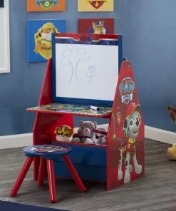 Delta Children PAW Patrol Deluxe Kids Art Table - Easel, Desk, Stool, Toy Organizer 17 Delta Children PAW Patrol Deluxe Kids Art Table - Easel, Desk, Stool, Toy Organizer
