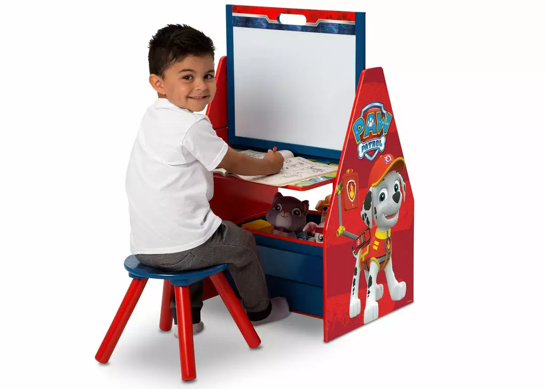 Delta Children PAW Patrol Deluxe Kids Art Table - Easel, Desk, Stool, Toy Organizer 6 Delta Children PAW Patrol Deluxe Kids Art Table - Easel, Desk, Stool, Toy Organizer