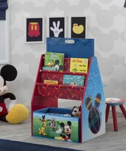 Delta Children Mickey Mouse Activity Center - Easel Desk With Stool & Toy Organizer Easels