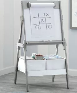 Delta Children Classic Kids Whiteboard/Dry Erase Easel With Paper Roll And Storage