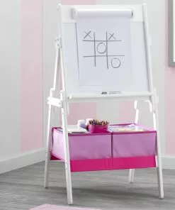 Delta Children Classic Kids Whiteboard/Dry Erase Easel With Paper Roll And Storage