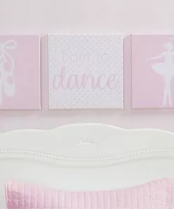 Delta Children Ballerina 3-Piece Canvas Wall Art Set For Girls
