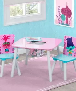 Delta Children Trolls World Tour Table And Chair Set With Storage