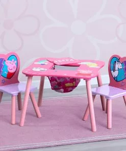 Delta Children Peppa Pig Table And Chair Set With Storage Table & Chair Sets