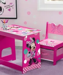 Delta Children Minnie Mouse Kids Wood Desk And Chair Set