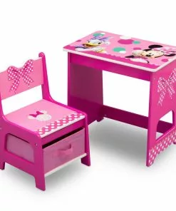 Delta Children Minnie Mouse Kids Wood Desk And Chair Set