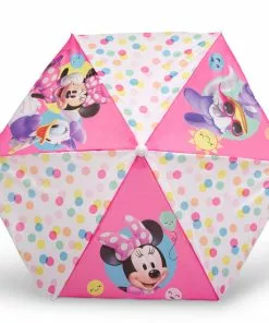 Delta Children Minnie Mouse 4 Seat Activity Picnic Table With Umbrella And LEGO Compatible Tabletop Outdoor