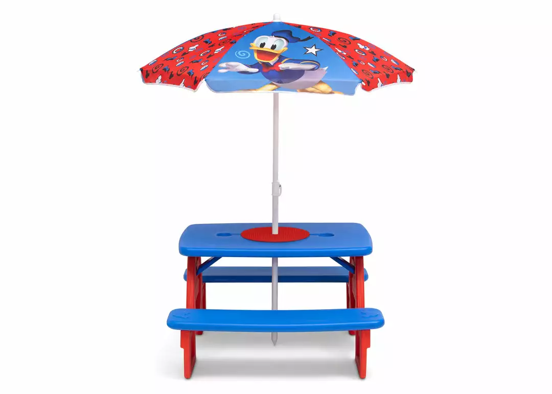 Delta Children Mickey Mouse 4 Seat Activity Picnic Table With Umbrella And LEGO Compatible Tabletop 5 Delta Children Mickey Mouse 4 Seat Activity Picnic Table With Umbrella And LEGO Compatible Tabletop