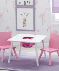 Delta Children Kids Table And Chair Set With Storage (2 Chairs Included)