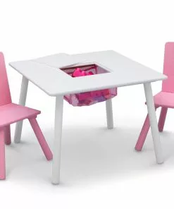 Delta Children Kids Table And Chair Set With Storage (2 Chairs Included)