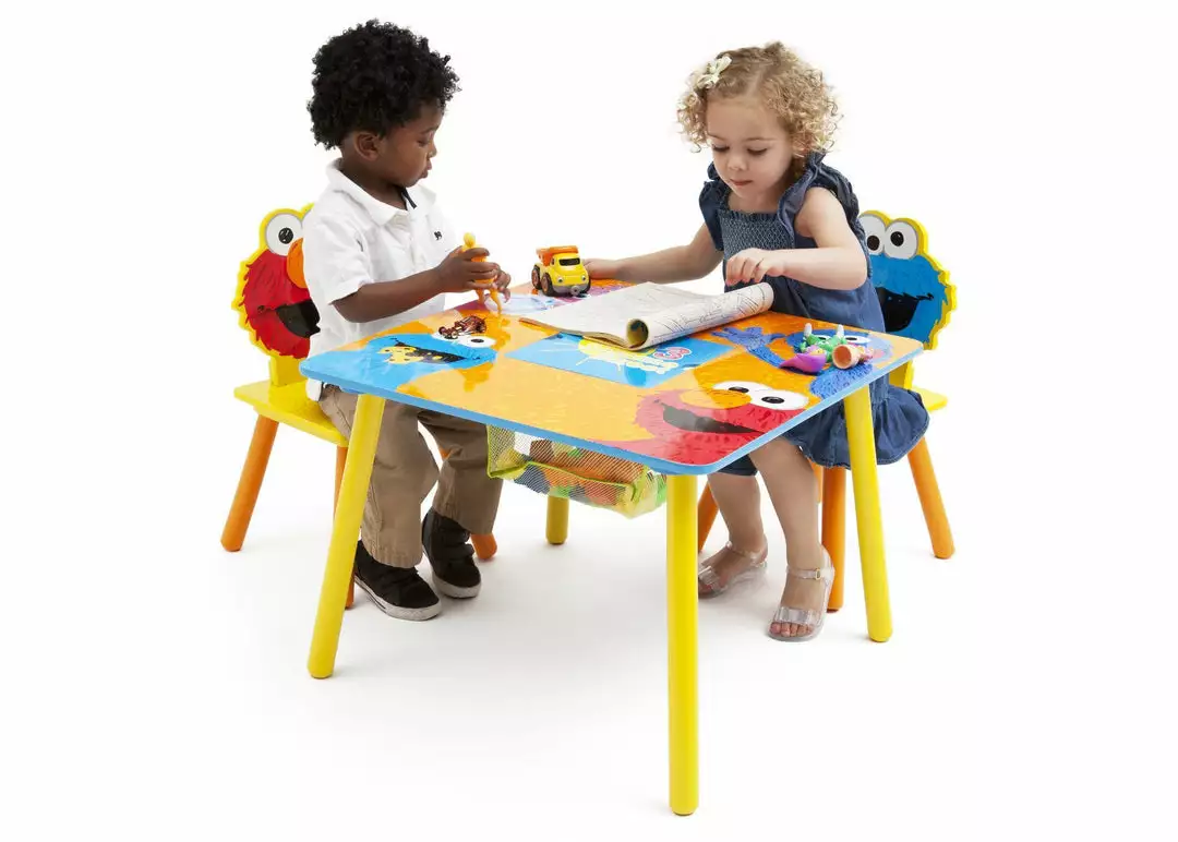 Delta Children Sesame Street Puzzle Table & Chair Set With Storage Table & Chair Sets 3 Delta Children Sesame Street Puzzle Table & Chair Set With Storage Table & Chair Sets