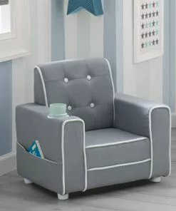 Delta Children Chelsea Kids Upholstered Chair With Cup Holder