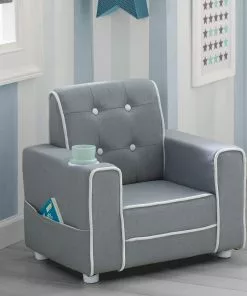 Delta Children Chelsea Kids Upholstered Chair With Cup Holder