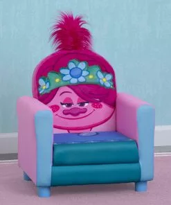 Delta Children Trolls World Tour Poppy Figural Upholstered Kids Chair Kids’ Chairs