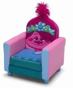Delta Children Trolls World Tour Poppy Figural Upholstered Kids Chair Kids’ Chairs