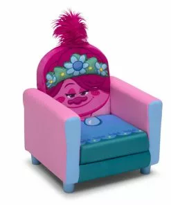 Delta Children Trolls World Tour Poppy Figural Upholstered Kids Chair Kids’ Chairs