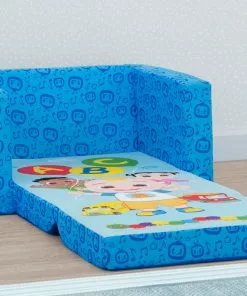 Delta Children Kids’ Chairs CoComelon Cozee Flip-Out Chair - 2-in-1 Convertible Sofa To Lounger For Kids