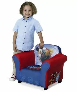 Delta Children Kids’ Chairs Mickey Mouse Upholstered Chair (with Sculpted Plastic Frame)