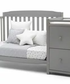 Delta Children Baby Cribs Mason Convertible 6-in-1 Crib And Changer