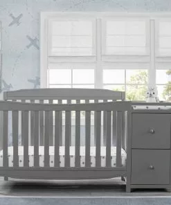 Delta Children Baby Cribs Mason Convertible 6-in-1 Crib And Changer
