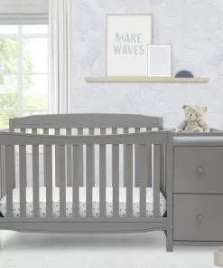 Delta Children Baby Cribs Mason Convertible 6-in-1 Crib And Changer