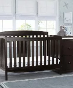 Delta Children Baby Cribs Mason Convertible 6-in-1 Crib And Changer