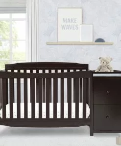 Delta Children Baby Cribs Mason Convertible 6-in-1 Crib And Changer