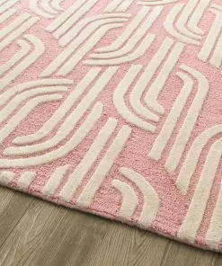 Delta Children What's New Rose Links Hand-Tufted Wool Blend Area Rug 5x8