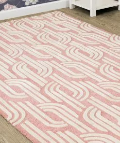 Delta Children What's New Rose Links Hand-Tufted Wool Blend Area Rug 5x8