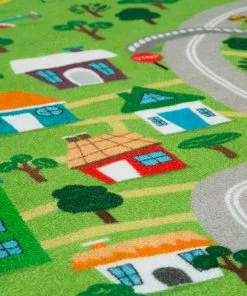 Delta Children Extra Large Road Map Activity Rug For Girls And Boys - 78-inch L X 54-inch W