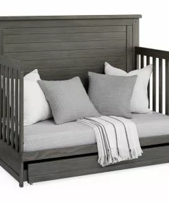 Simmons Kids Caden 6-in-1 Convertible Crib With Trundle Drawer Baby Cribs