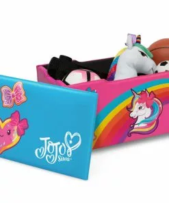Delta Children JoJo Siwa Upholstered Storage Bench For Kids