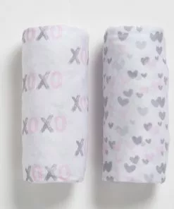 Delta Children What's New Hearts N Kisses Fitted Crib Sheets - 2 Pack