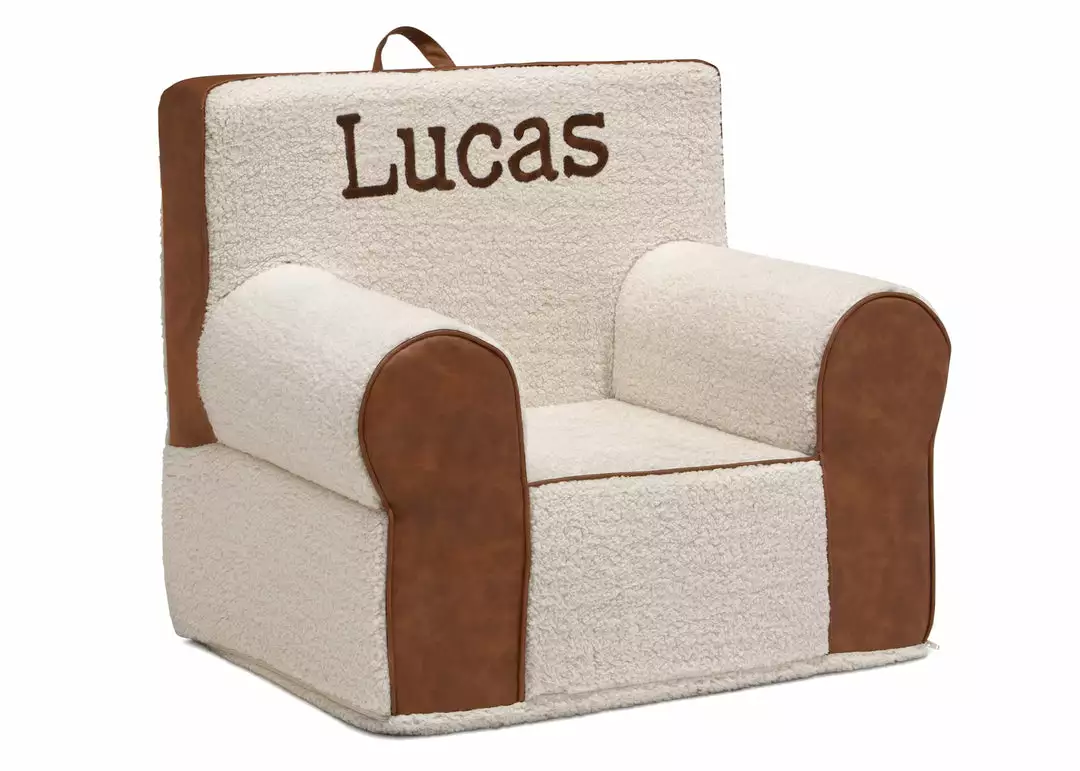 Delta Children Personalized Deluxe Cozee Sherpa And Faux Leather Chair For Kids Personalization 4 Delta Children Personalized Deluxe Cozee Sherpa And Faux Leather Chair For Kids Personalization