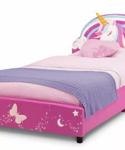 Delta Children Unicorn Upholstered Twin Bed