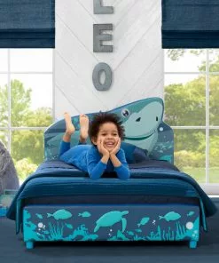 Delta Children Shark Upholstered Twin Bed