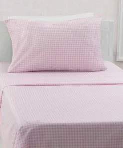 Delta Children Pink Gingham 3-Piece Twin Sheet Set What's New