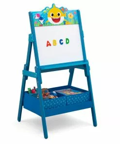 Delta Children Baby Shark Wooden Activity Easel With Storage