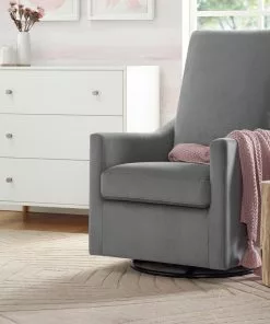 Delta Children Gliders & Rocking Chairs Andie Nursery Glider Swivel Chair With LiveSmart Fabric