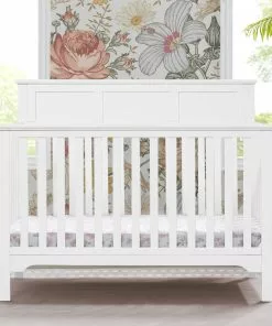 Delta Children Baby Cribs Sweet Beginnings Hart Flat Top 6-in-1 Convertible Crib
